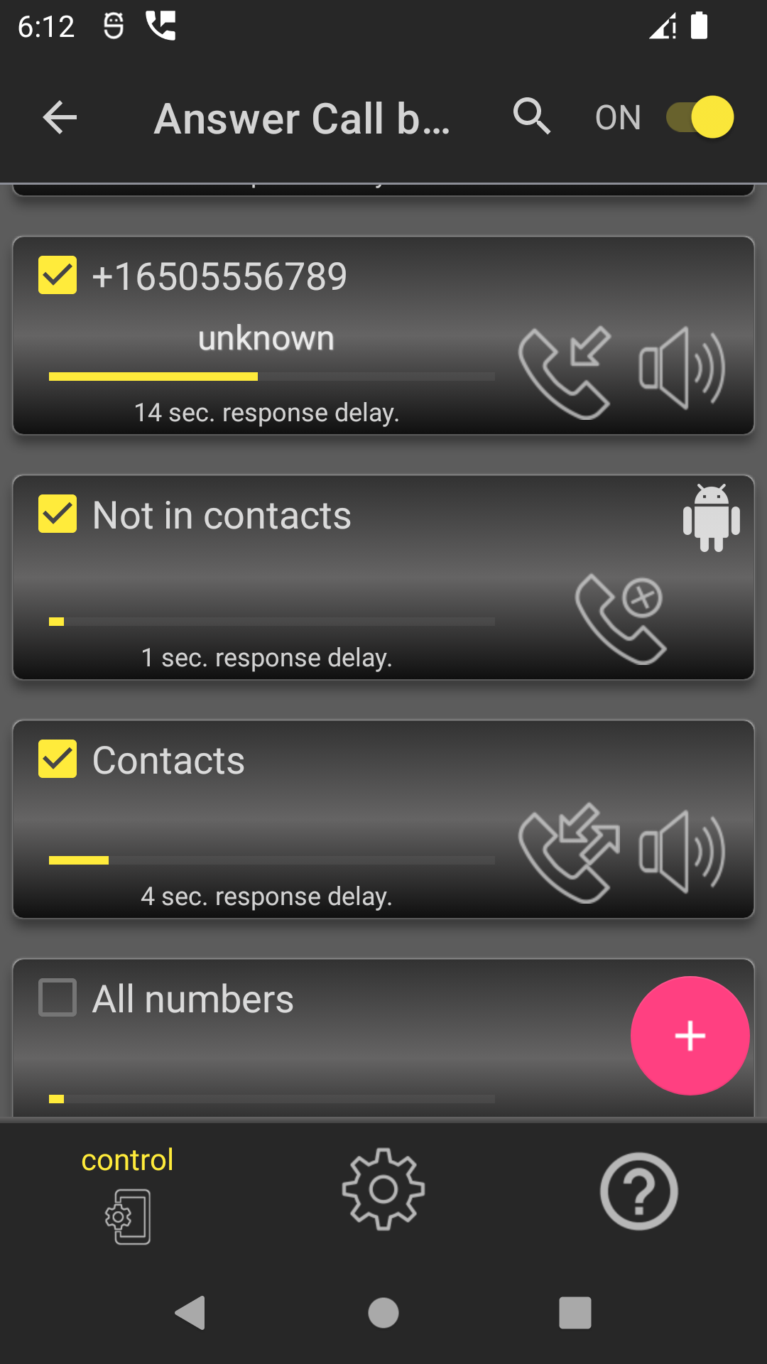 Auto answer & callback