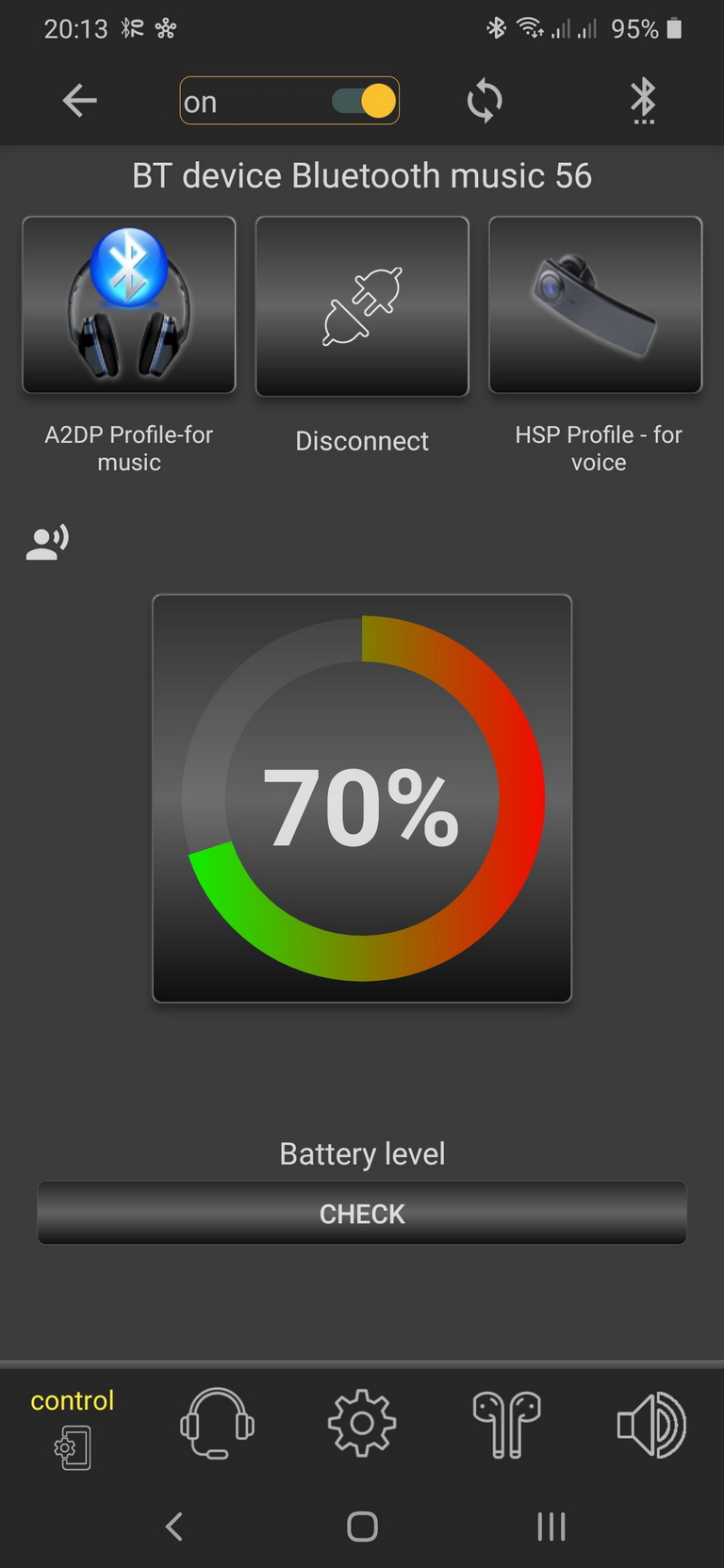 Bluetooth Audio Widget